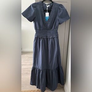 NWT Market & Spruce, Navy Blue Midi Dress, Size XS